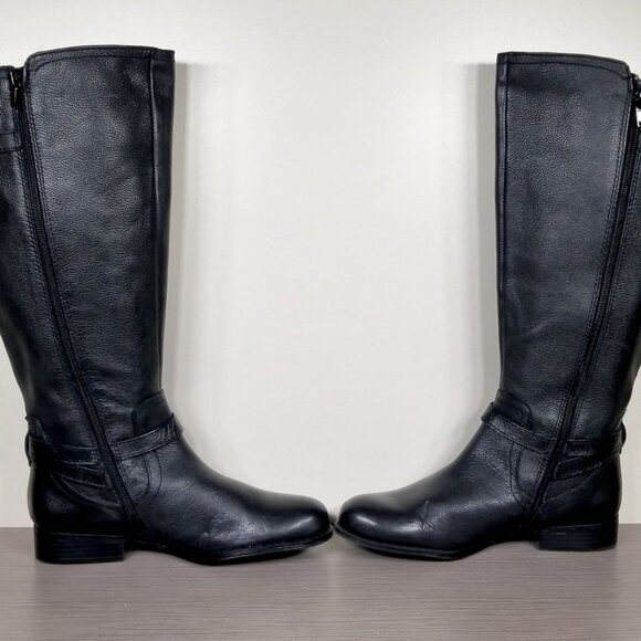 Naturalizer Jennings Knee High Boot Wide Calf, Black Leather, Womens Size 7 M - Picture 5 of 10
